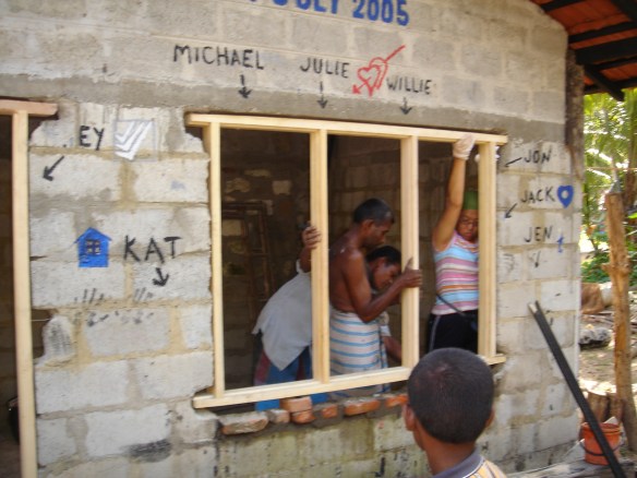 Fitting the window-pane